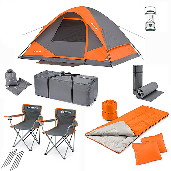 오작트레일 2인용 캠핑 올인원 텐트세트 - 총 22pcs